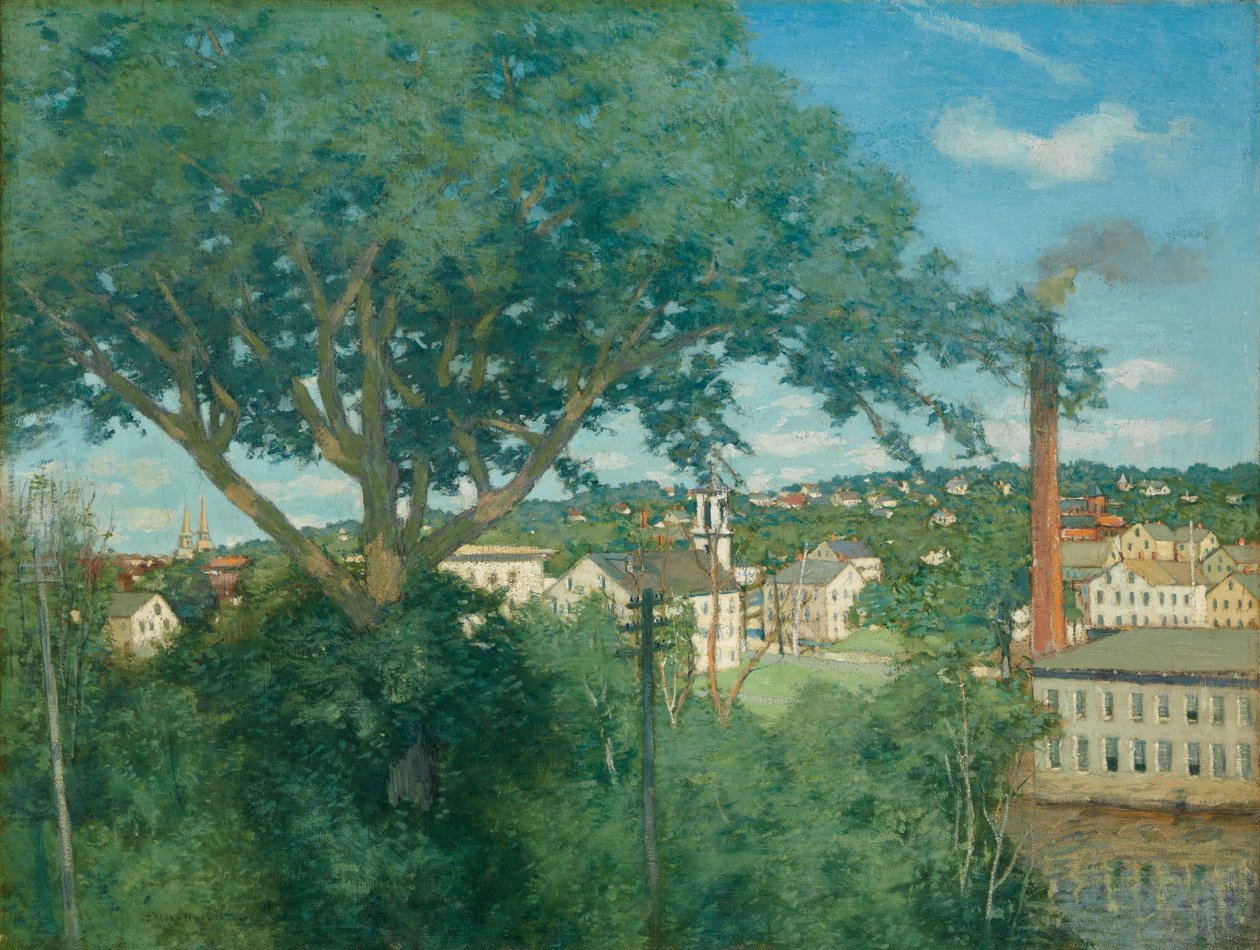 Het Fabrieksdorp, 1897 door Julian Alden Weir