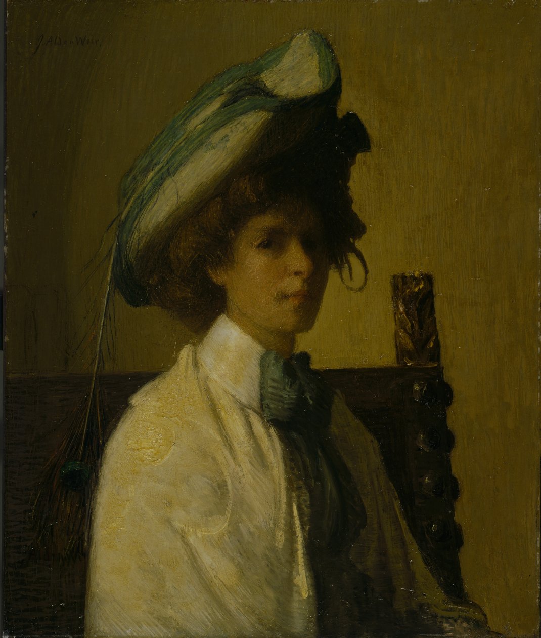 De pauwenveer door Julian Alden Weir