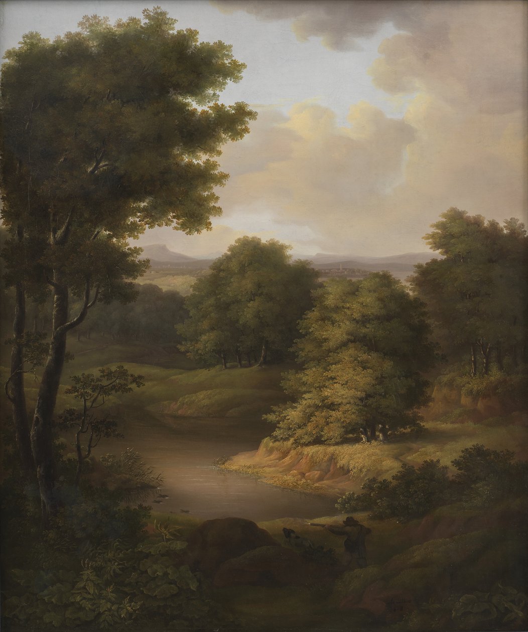 Eendenjacht in een bebost landschap door Julie Lütken