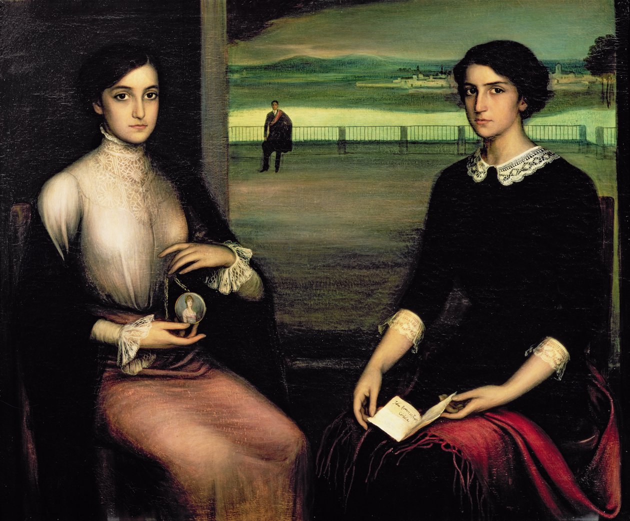 Portret van Angeles en Fuensanta door Julio Romero de Torres