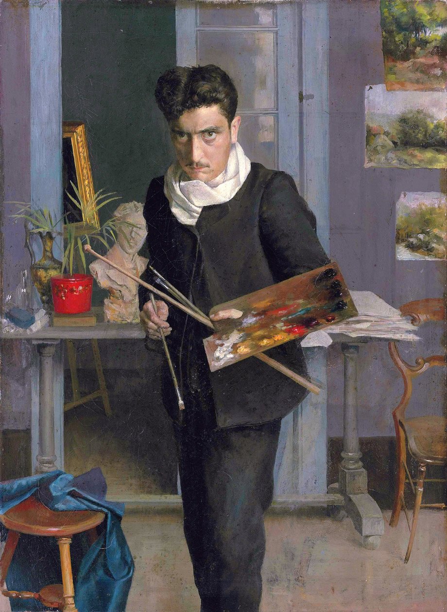 Spaans: Jong zelfportret door Julio Romero de Torres