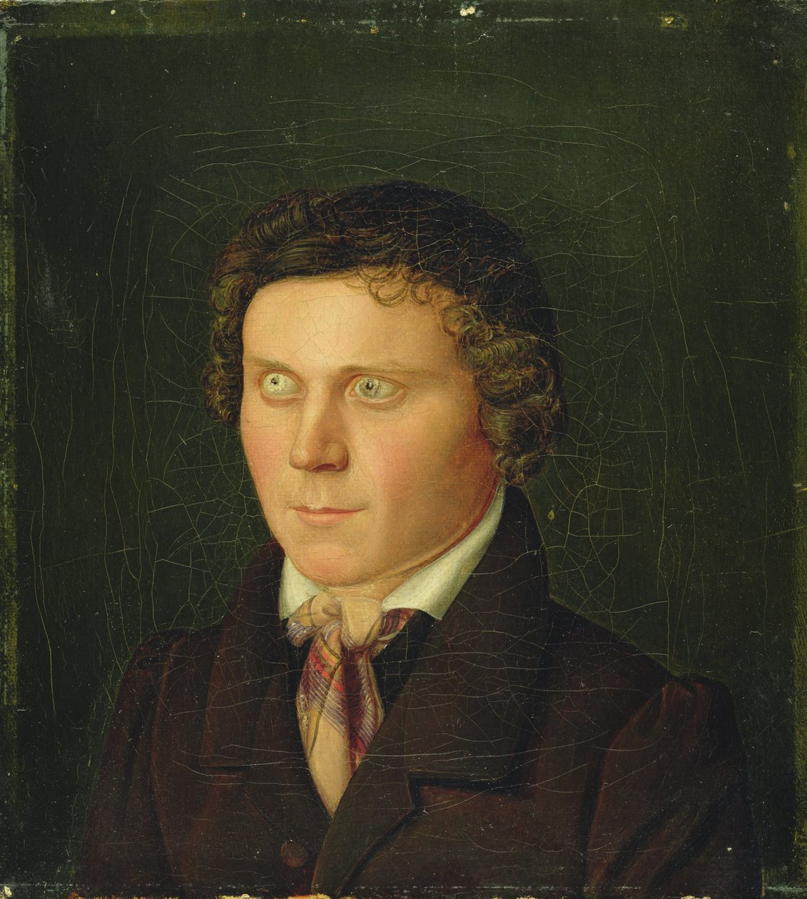 Portret van een blinde jongen door Julius Oldach