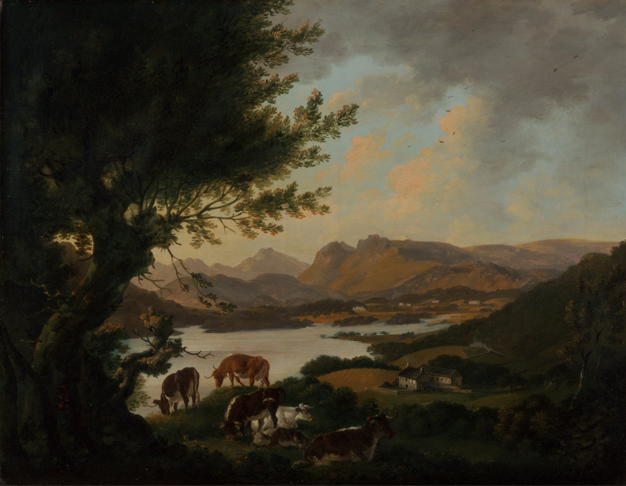 Lake Windermere door Julius Caesar Ibbetson