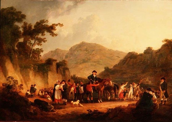 De Opening van een Mijn, Eskdale door Julius Caesar Ibbetson