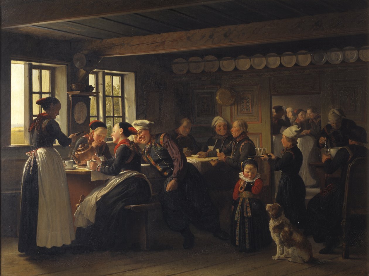 Episode van een feest op Amager door Julius Exner