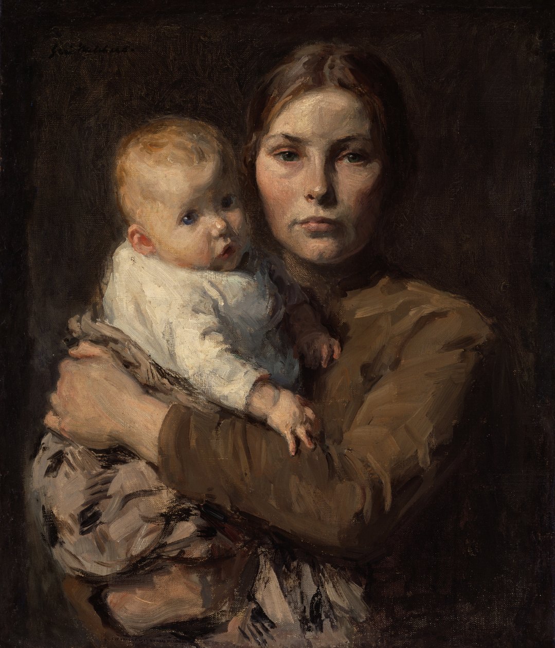 Moeder en kind door Julius Gari Melchers