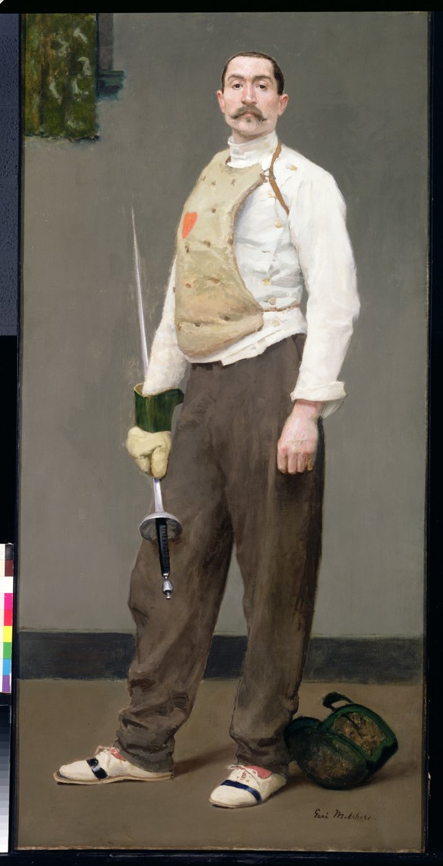 De schermmeester, c.1900 door Julius Gari Melchers