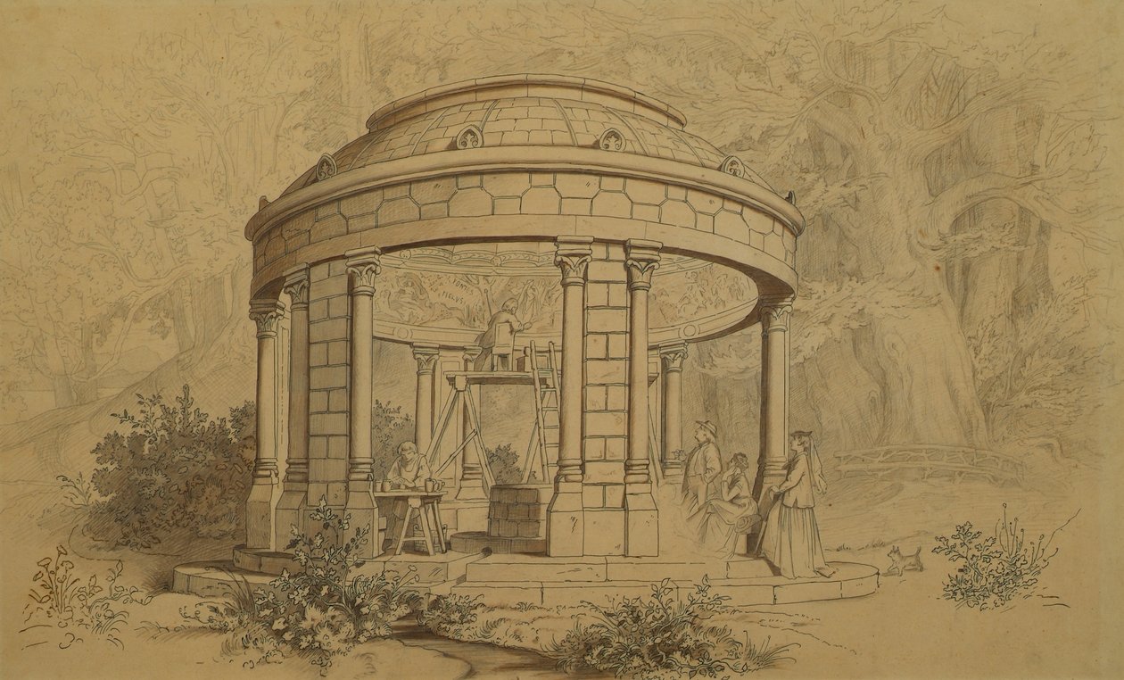 De tempel van Melusine door Julius Naue