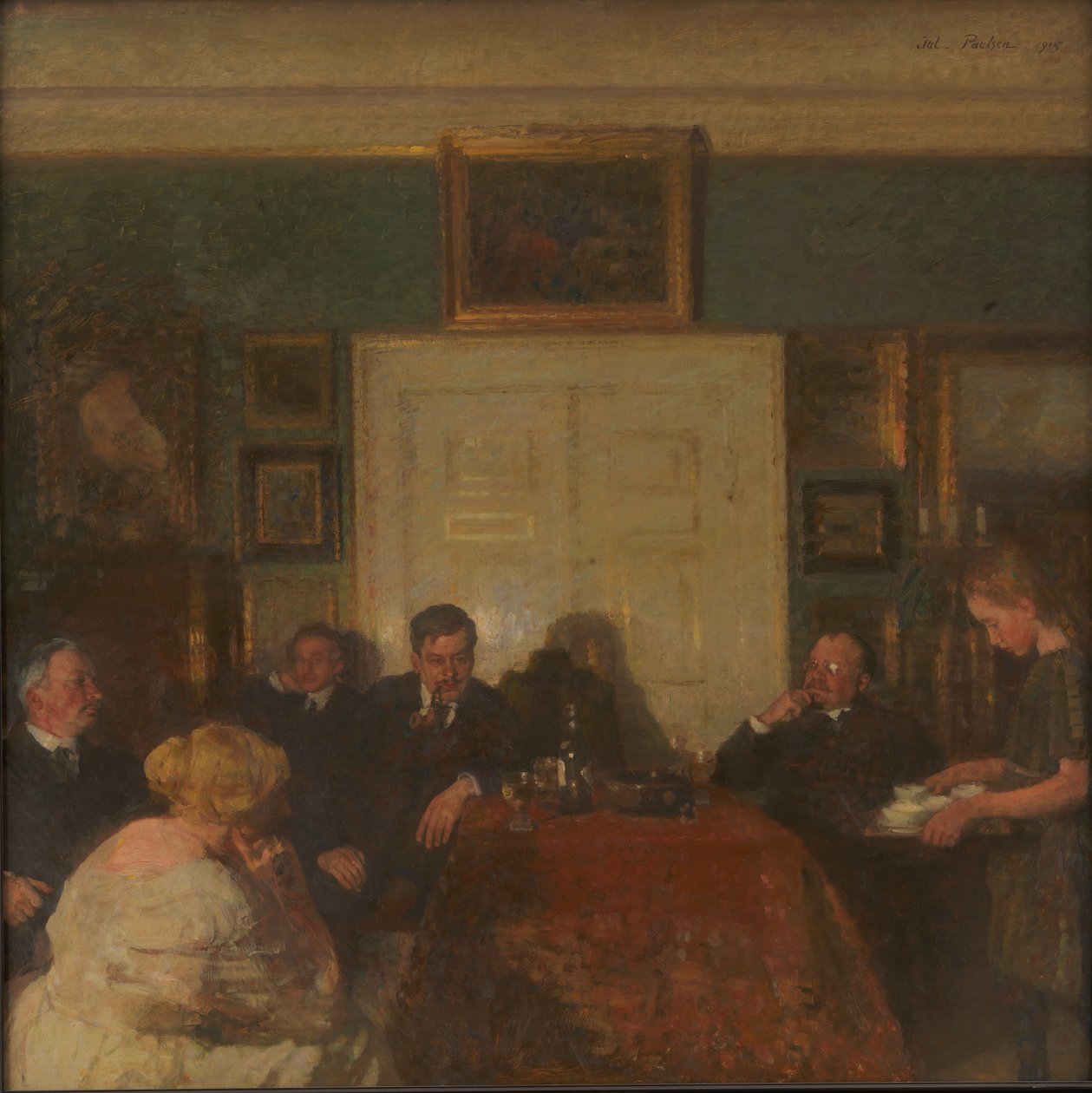 Een feest in het huis van de kunstenaar door Julius Paulsen