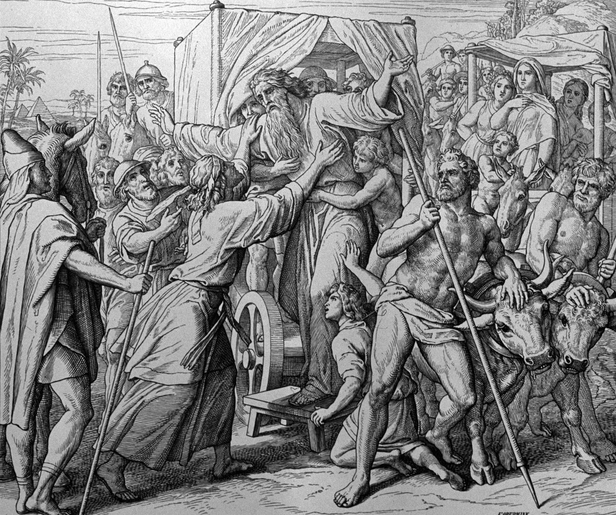 Jozef en Jakob door Julius Schnorr von Carolsfeld