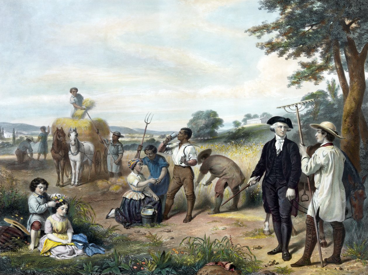 Leven van George Washington - De boer, uitgegeven 1853 door Junius Brutus Stearns