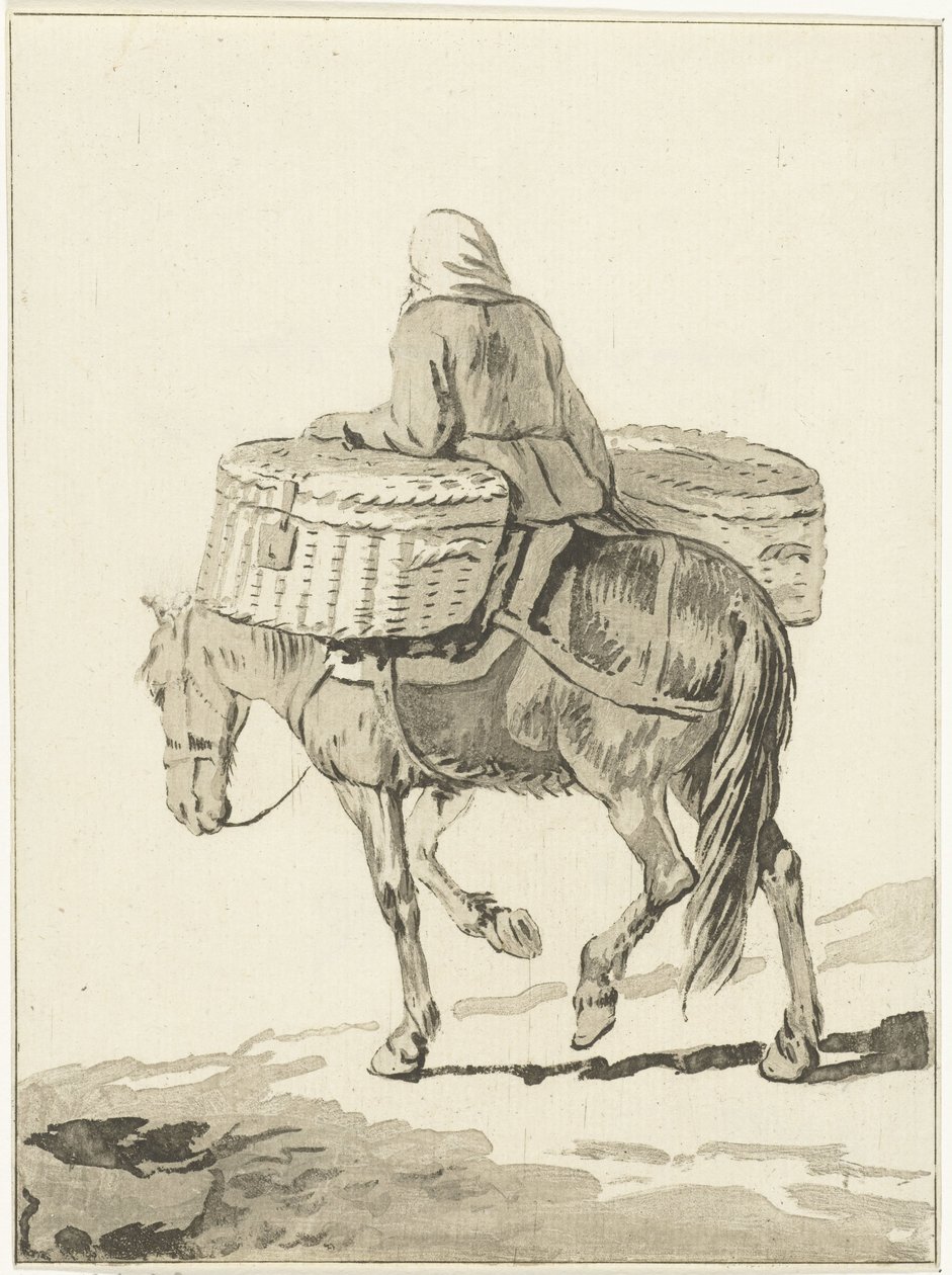 Vrouw op paard door Jurriaan Cootwijck (attributed to)