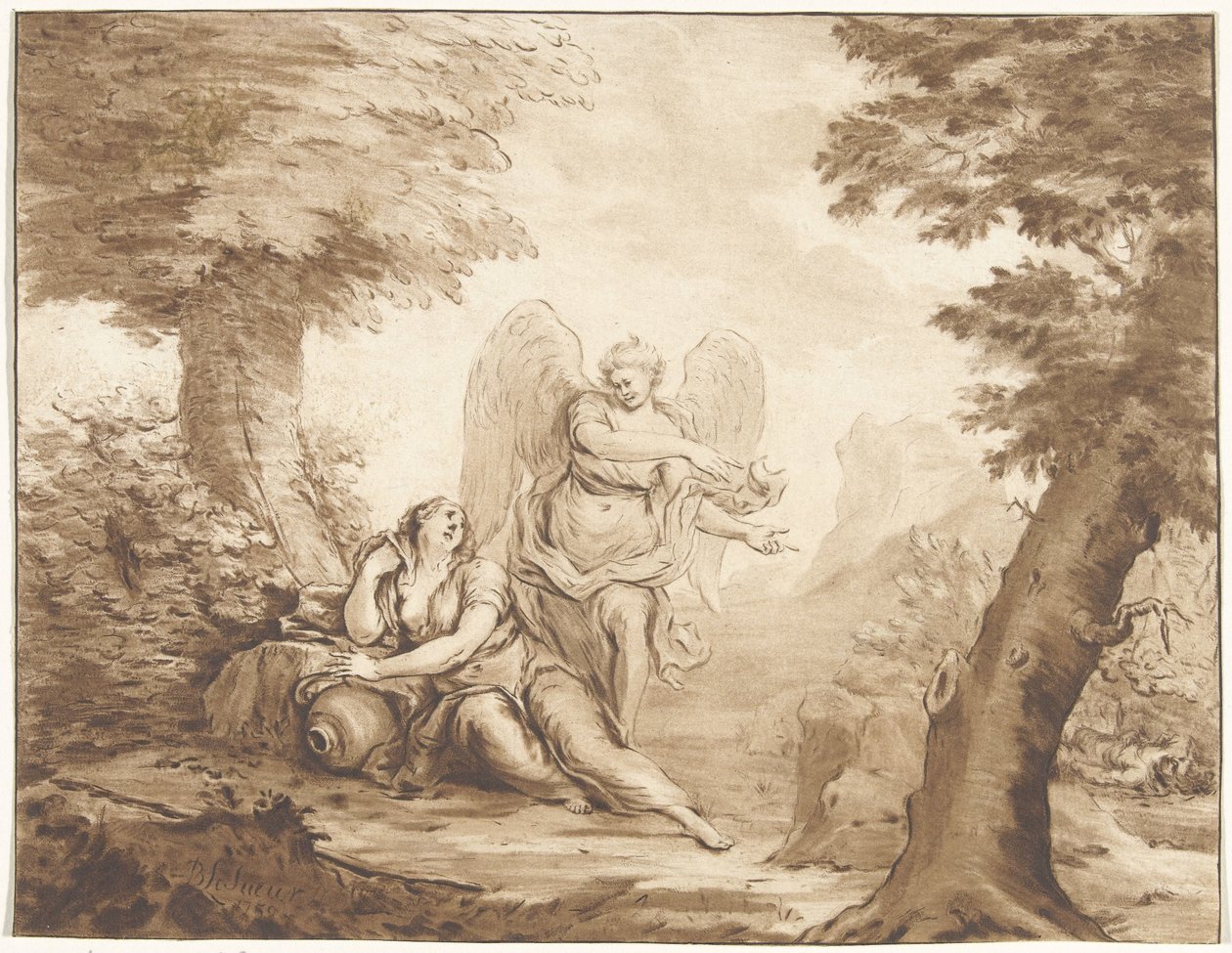 Hagar in de woestijn door Jurriaan Cootwijck