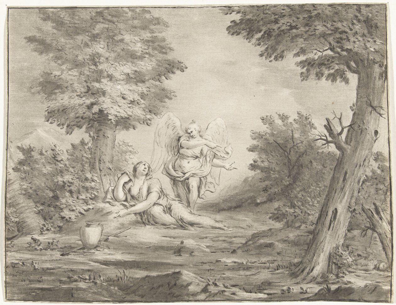 Hagar in de woestijn door Jurriaan Cootwijck