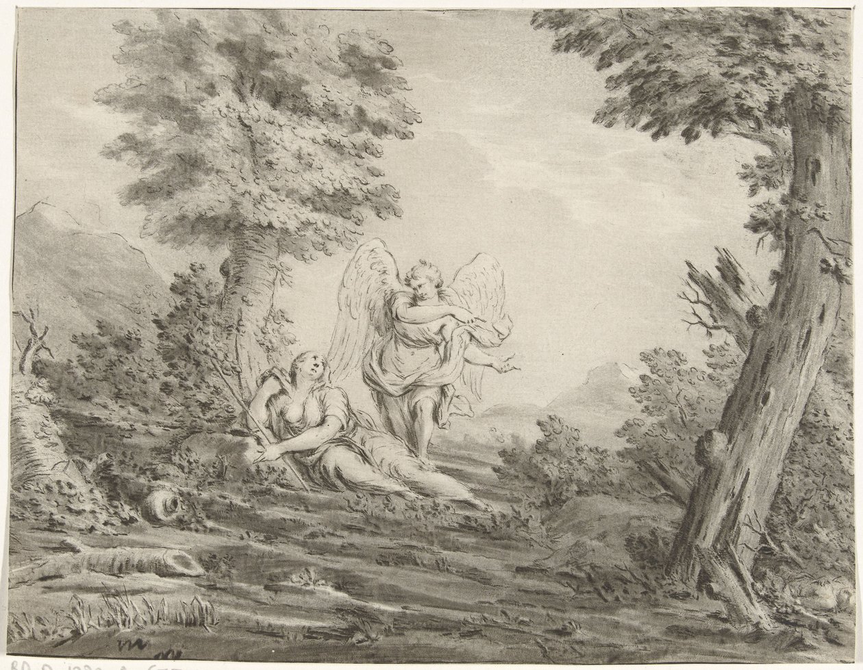 Hagar in de woestijn door Jurriaan Cootwijck