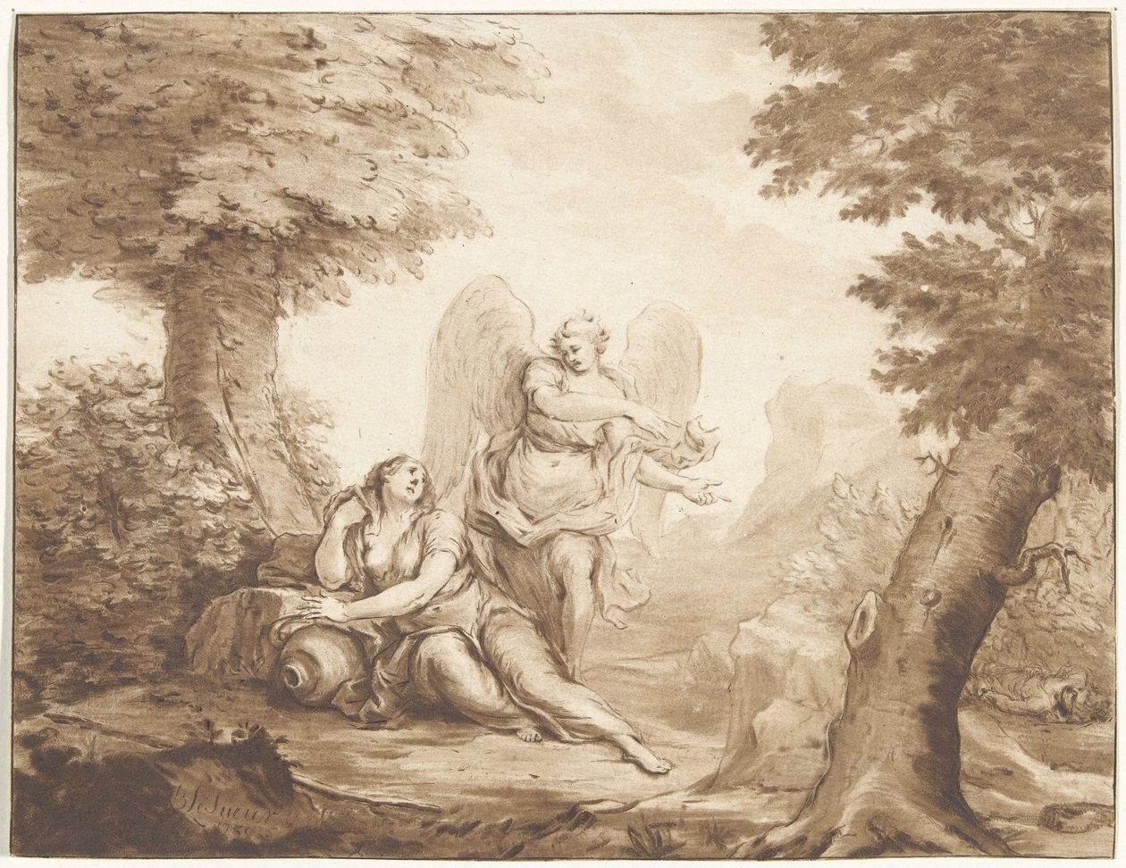Hagar in de woestijn door Jurriaan Cootwijck