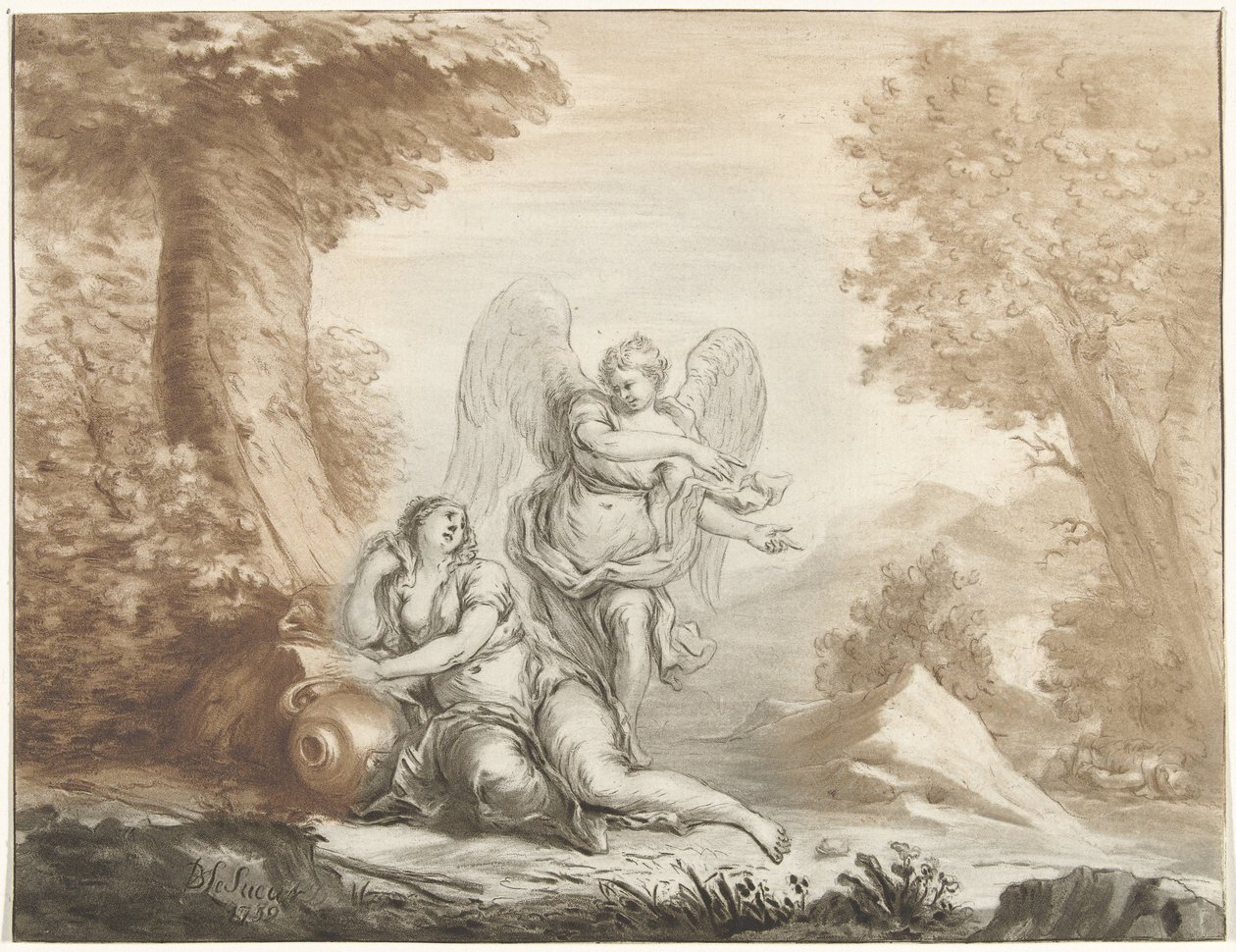 Hagar in de woestijn door Jurriaan Cootwijck