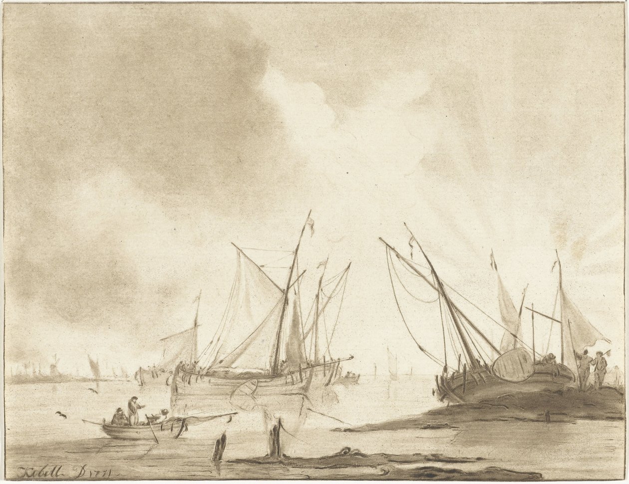 Rivierlandschap door Jurriaan Cootwijck
