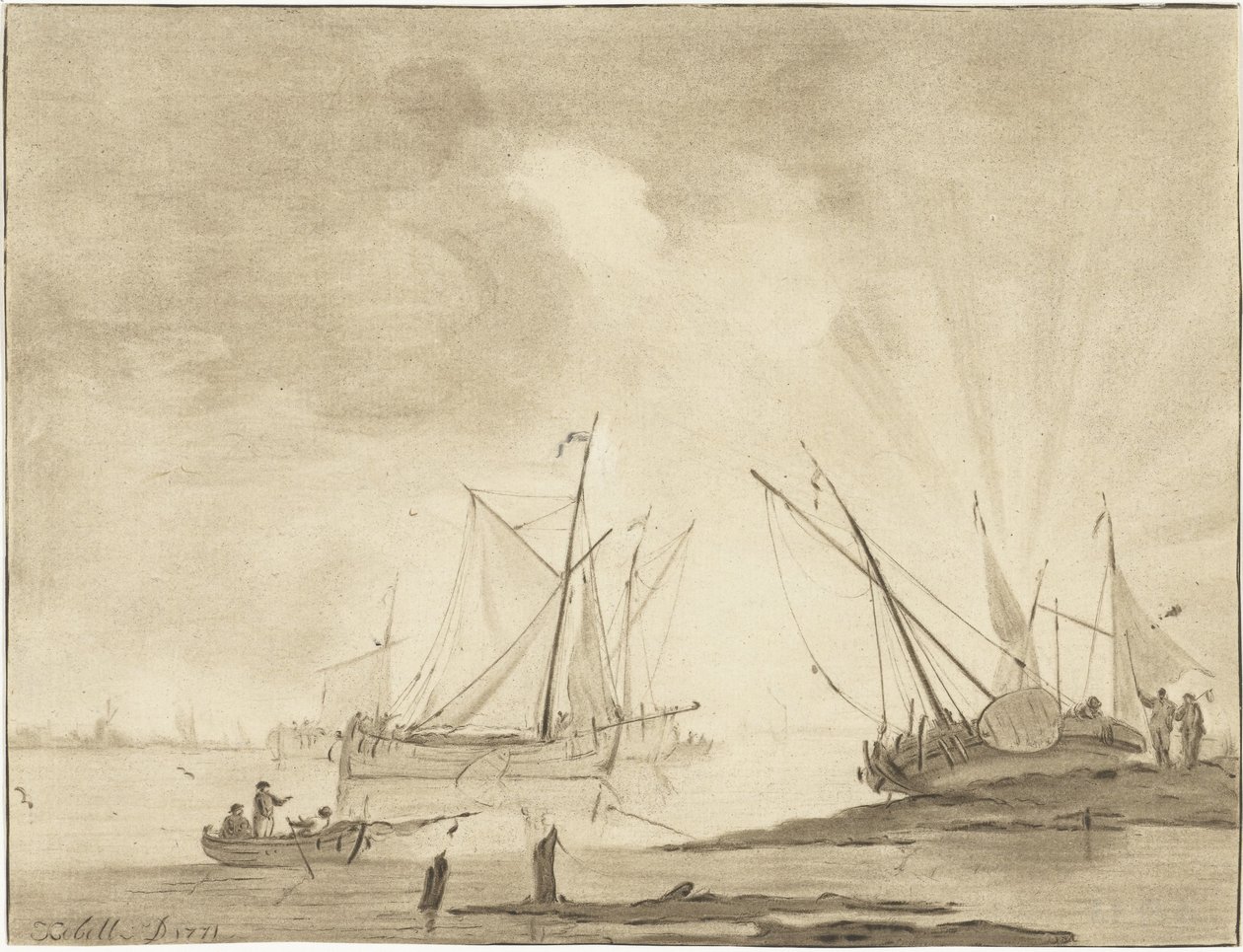 Rivierlandschap door Jurriaan Cootwijck