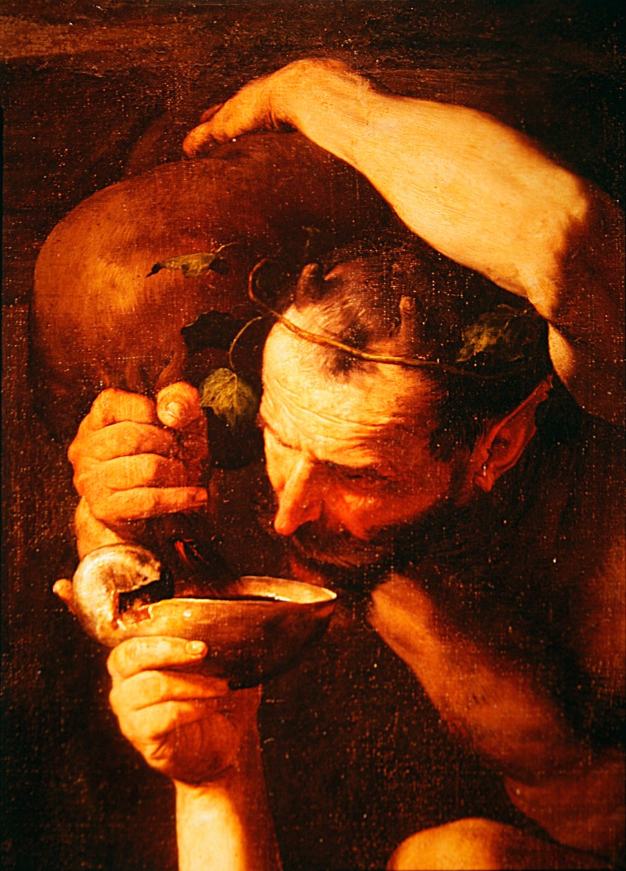 Dronken Silenus (detail) door Jusepe de Ribera
