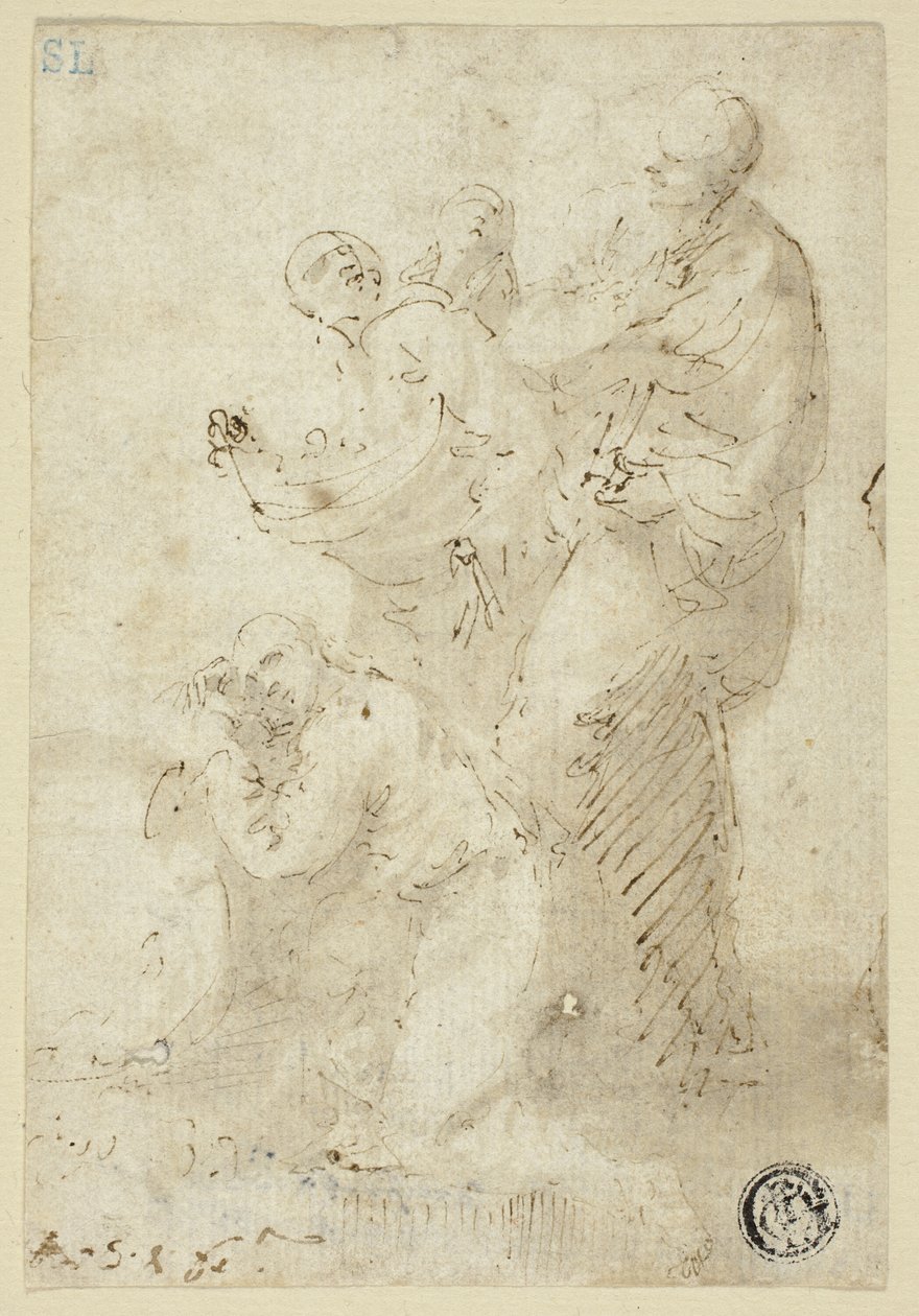 Een groep figuren door Jusepe de Ribera