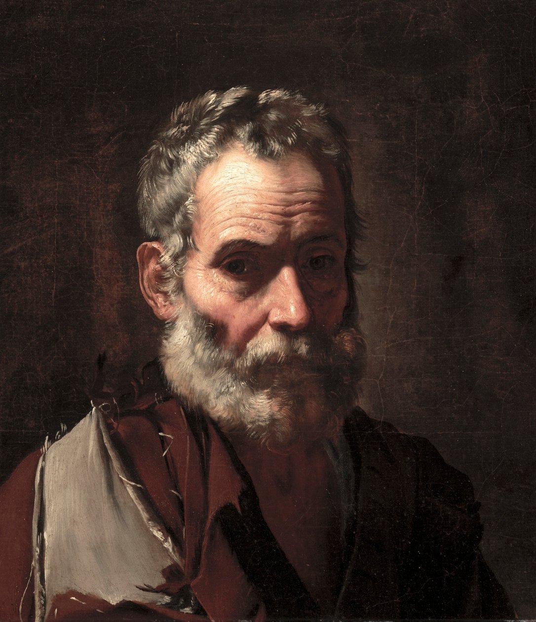 Een oude man door Jusepe de Ribera