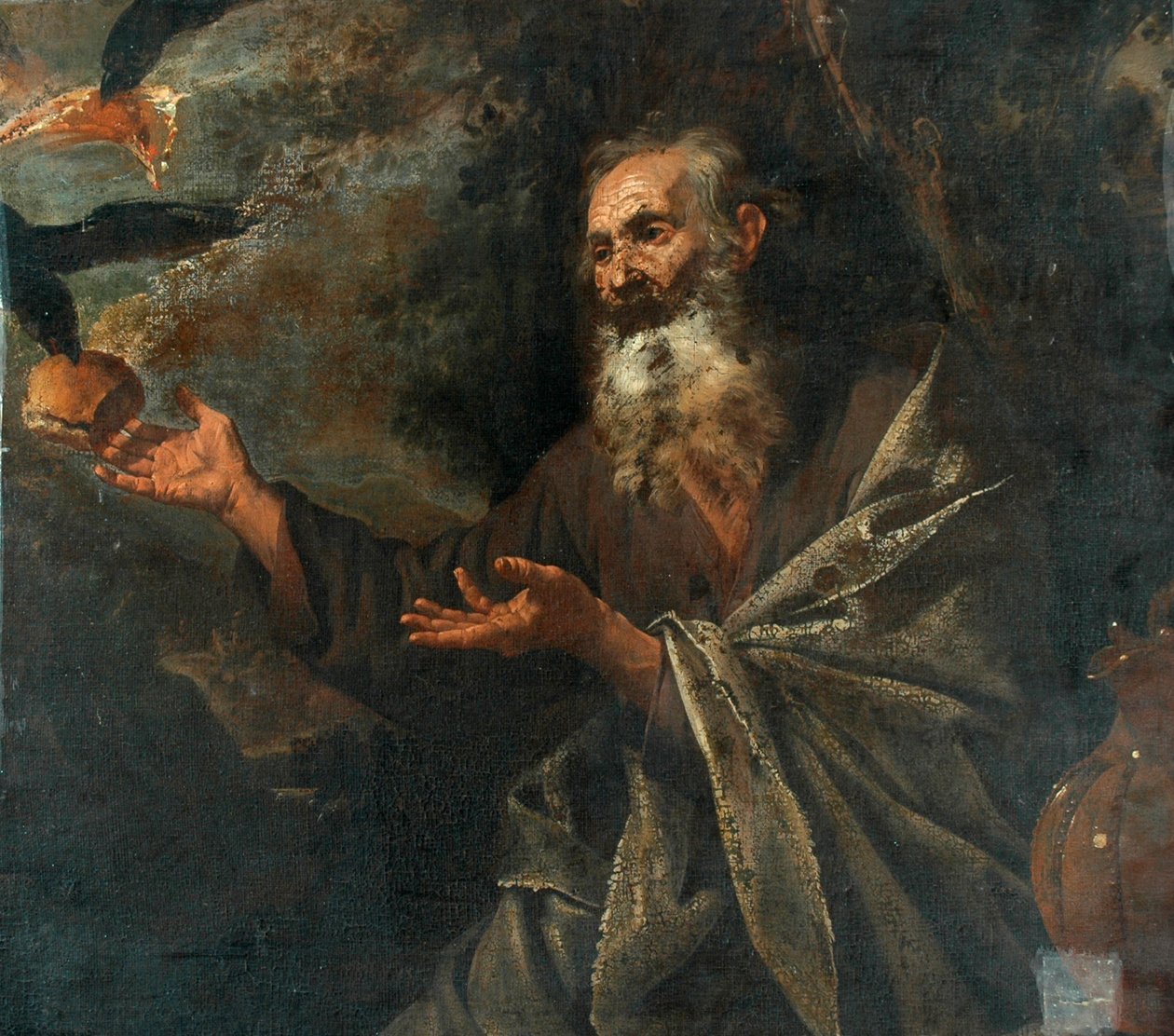 Elia Gevoerd door de Raven door Jusepe de Ribera
