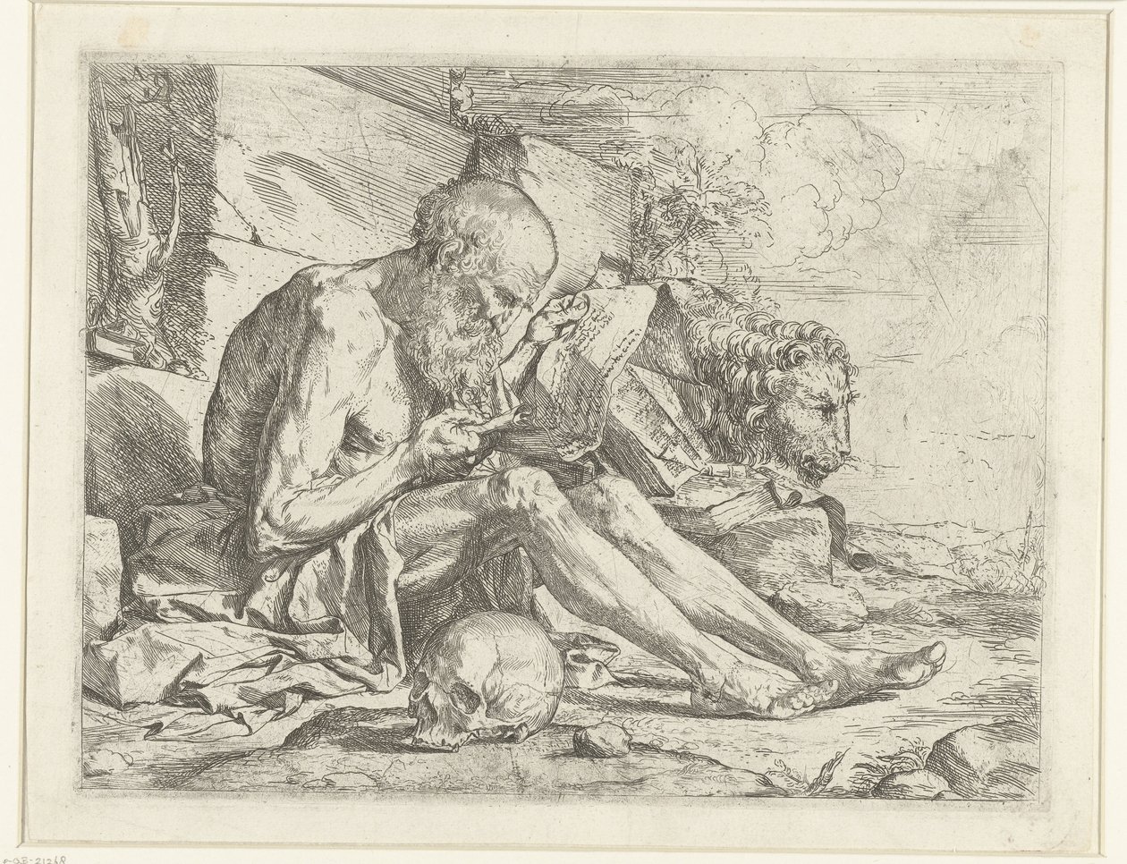 Heilige Hieronymus lezend door Jusepe de Ribera