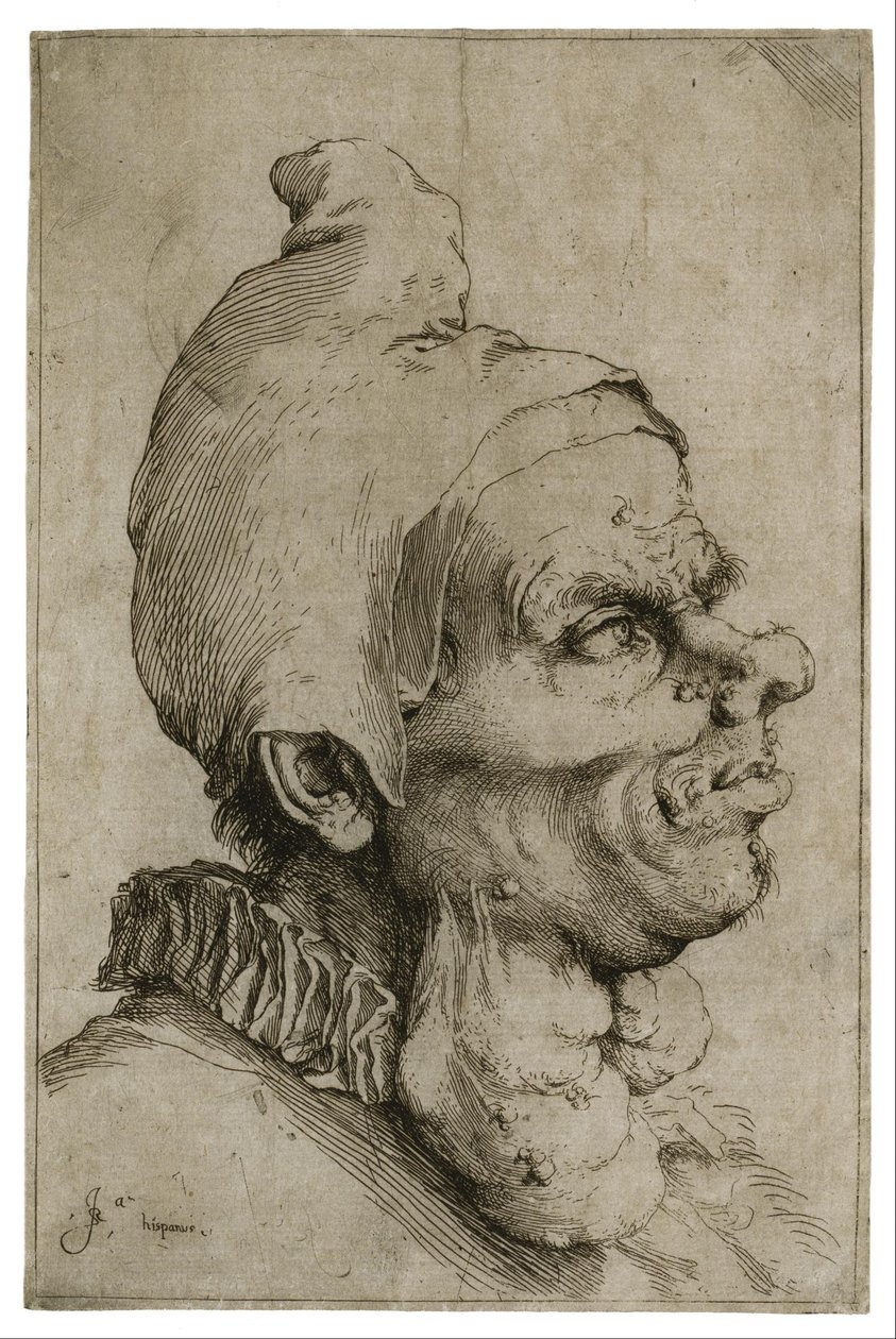 Groot Grotesk Hoofd door Jusepe de Ribera