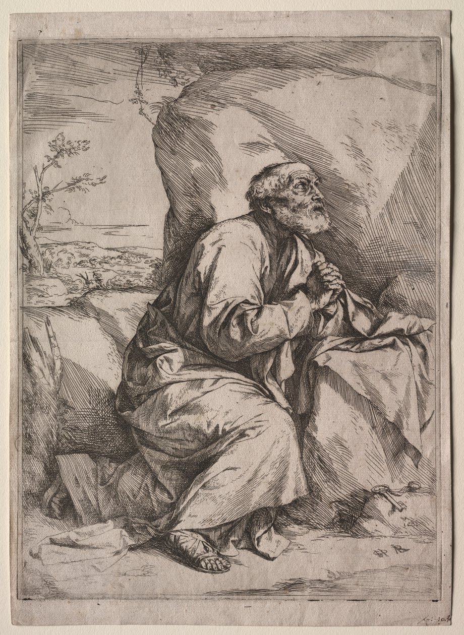 De berouwvolle Sint Petrus door Jusepe de Ribera