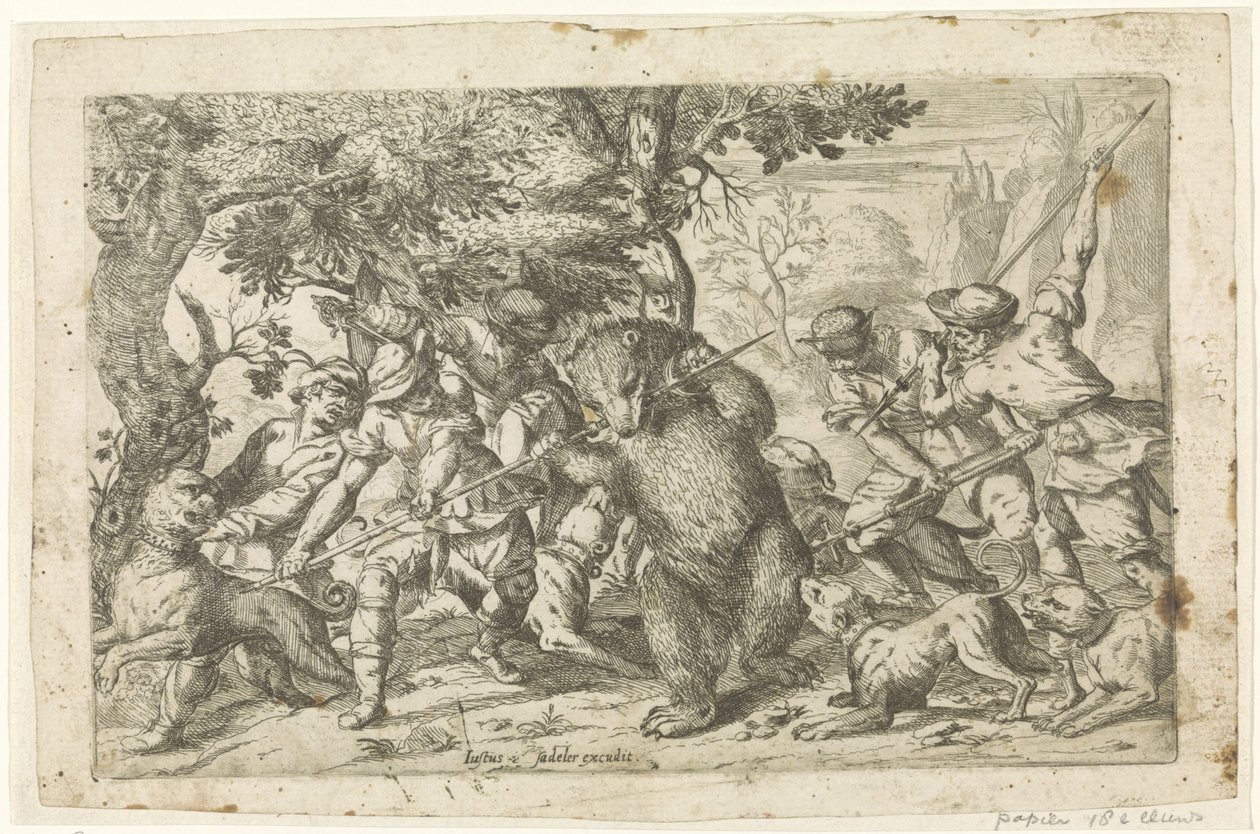 Berenjacht door Justus Sadeler (possibly)