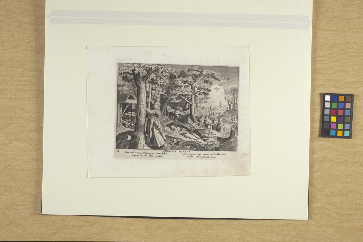 Sophronia Tarentina door Justus Sadeler