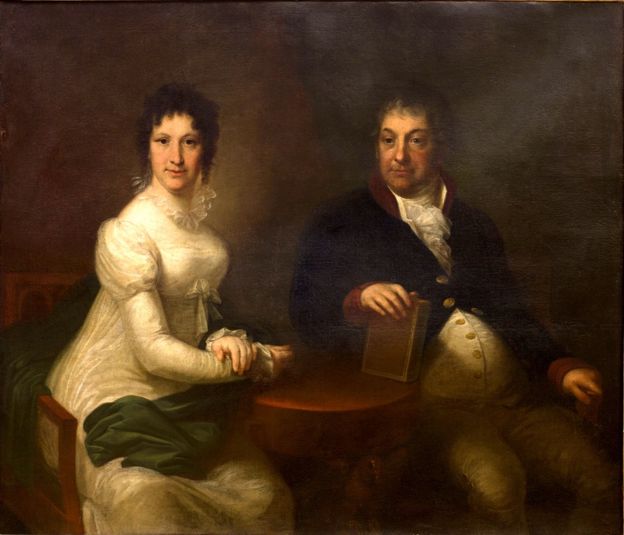 Portret van Józefa en Maria van Langelot Markowski door Józef Peszka