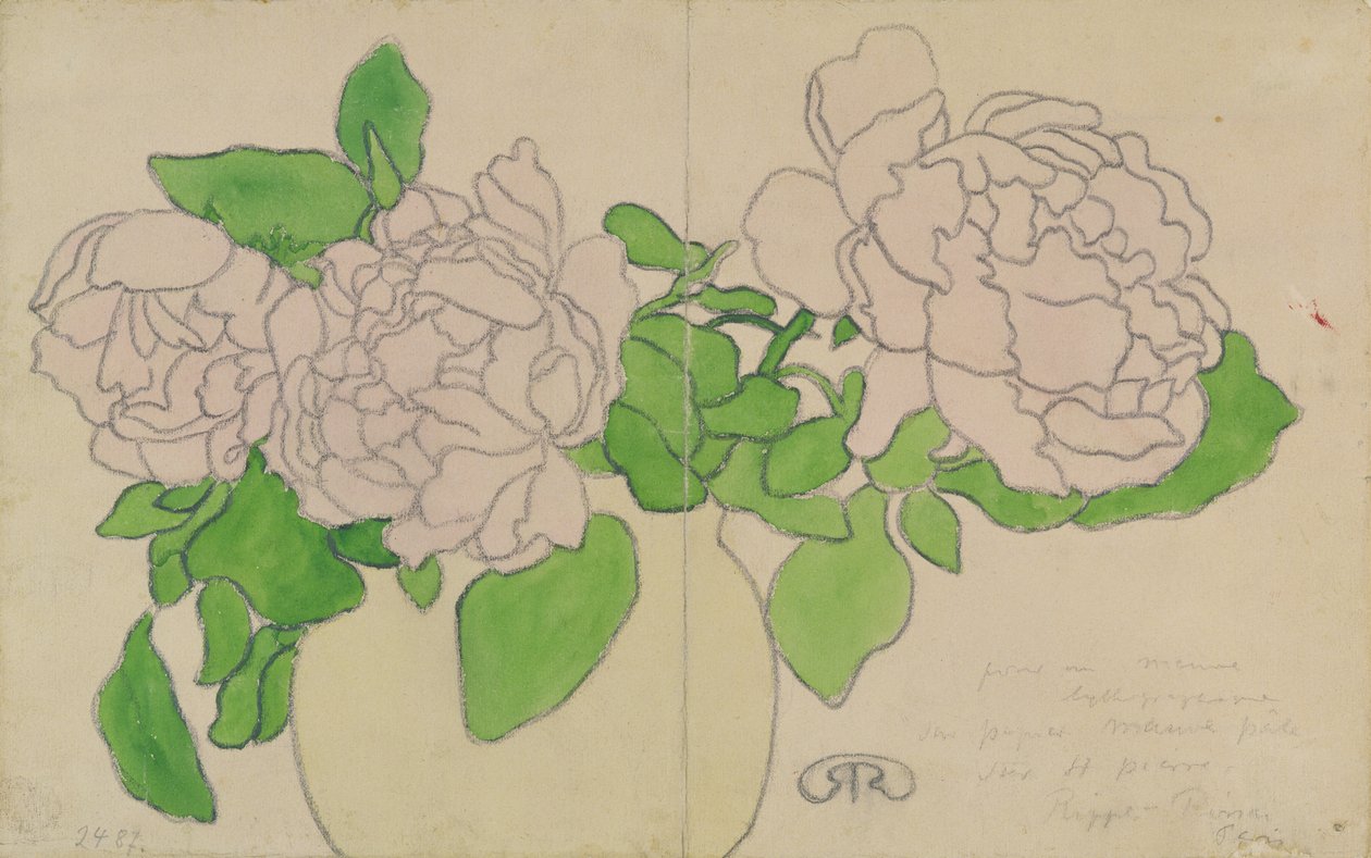 Chrysanten, ca. 1900 door József Rippl Rónai