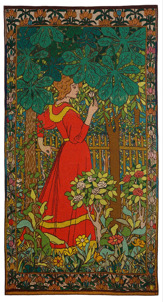 Dame in rood door József Rippl Rónai