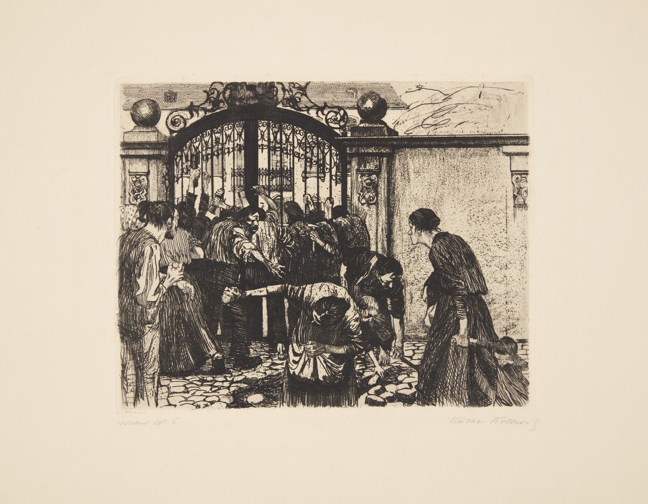 Een Weversopstand - Storm door Käthe Kollwitz