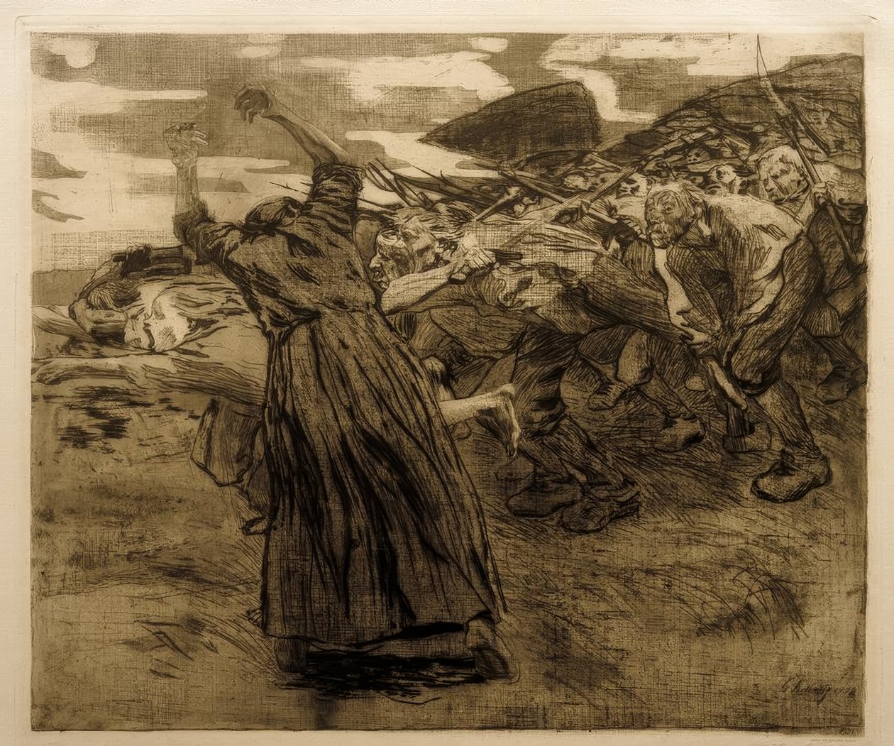 Losbruch door Käthe Kollwitz