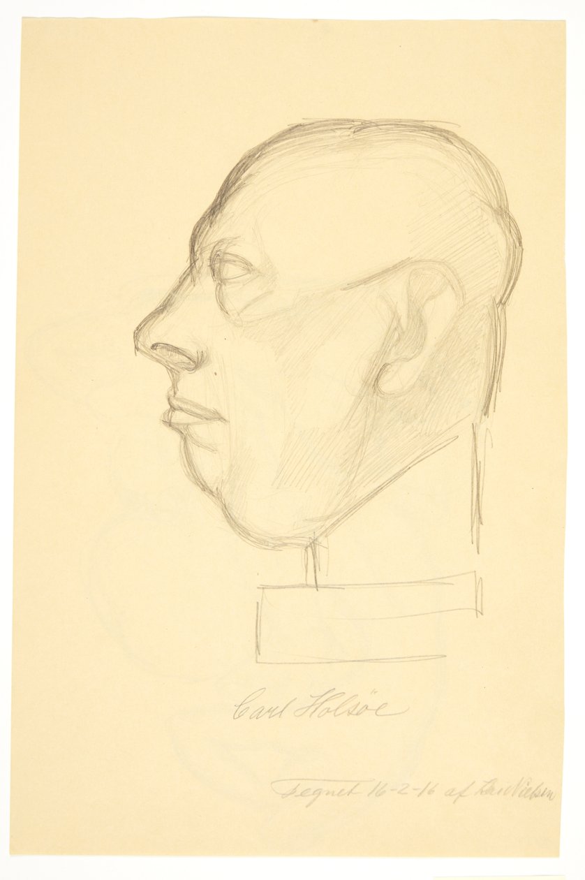 Portret van schilder Carl Holsøe (1863-1935) door Kai Nielsen