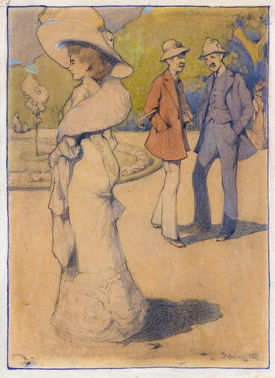 In het park door Kajetan Stefanowicz
