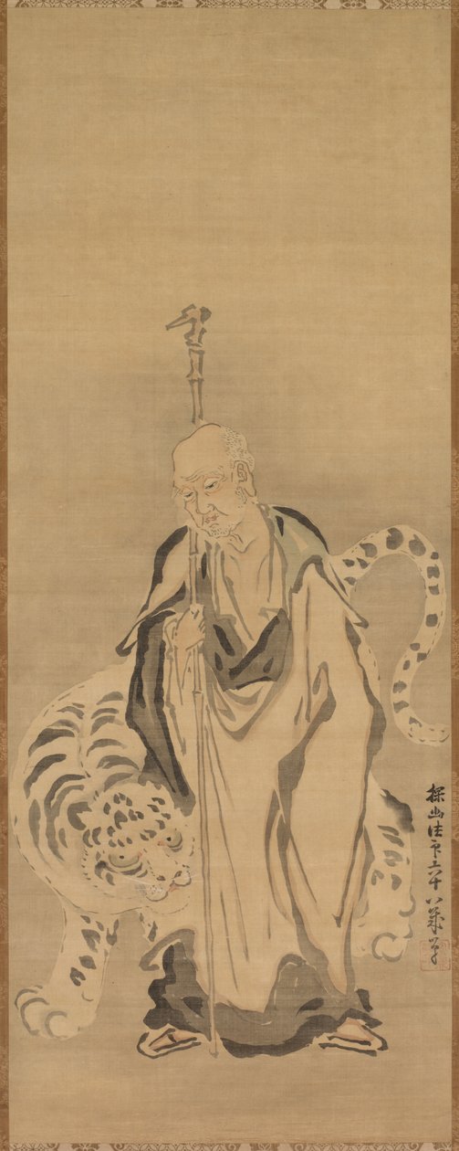Een Wijze met Tijger door Kanō Tan’yū