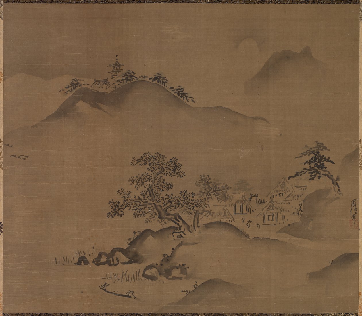 Landschap door Kano Chikanobu
