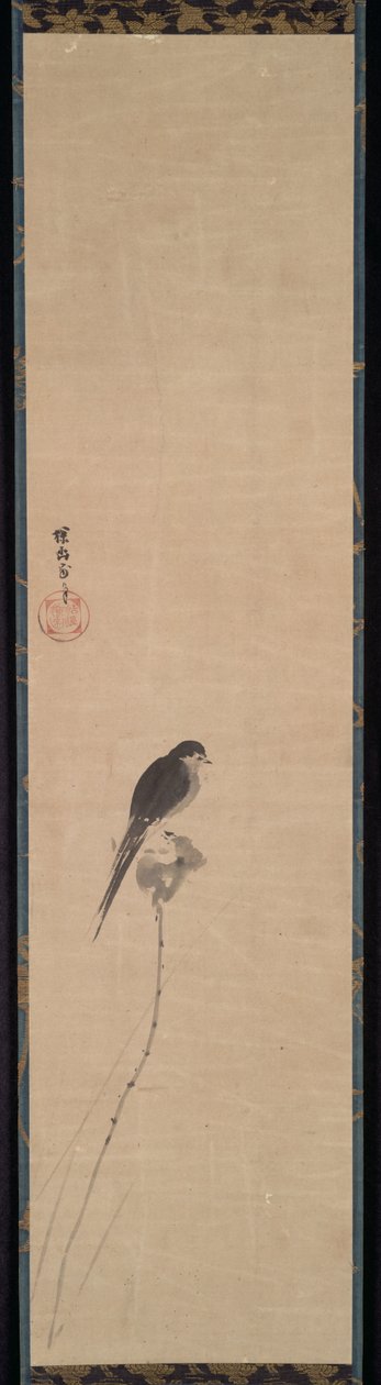 Vogel op een Lotusknop, 1600s door Kanō Tan’yū