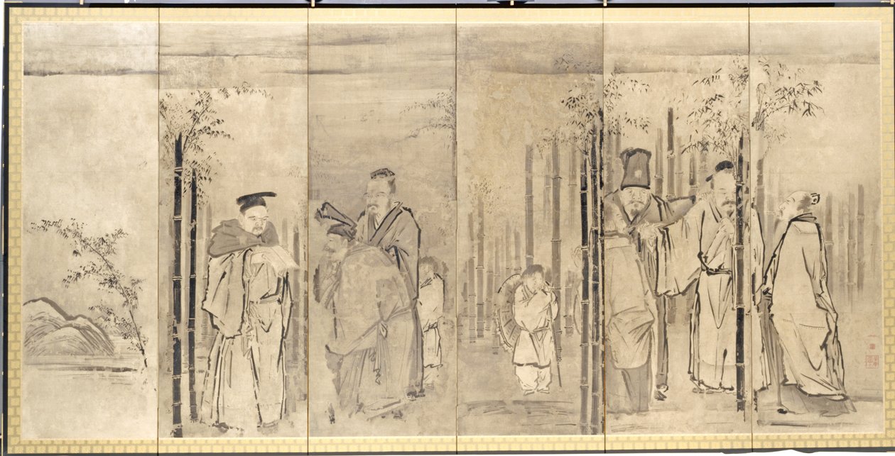 Zeven Wijzen van het Bamboebos door Kanō Tan’yū