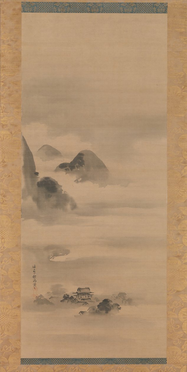Landschap in maanlicht, na 1662 door Kanō Tan’yū