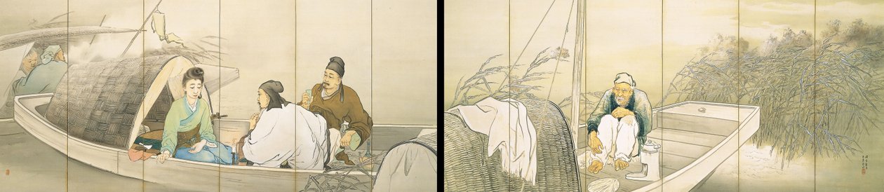 Lied van de luit door Hashimoto Kansetsu