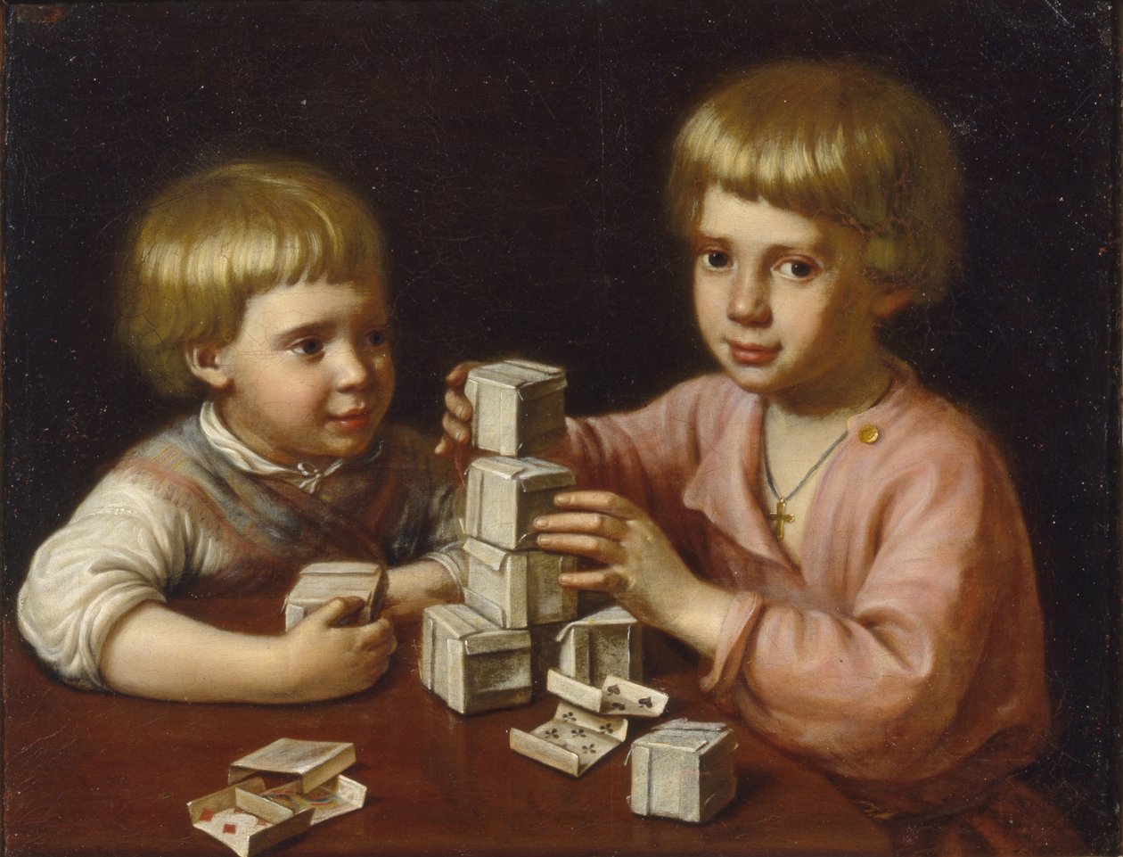 Kinderen spelen, 1837 door Kapiton Stepanovich Pavlov