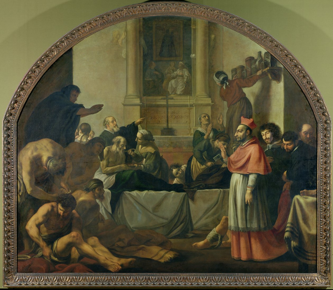St. Charles Borromeo (1538-84) Bezoekt de Pestslachtoffers in Milaan in 1576 door Karel Škréta