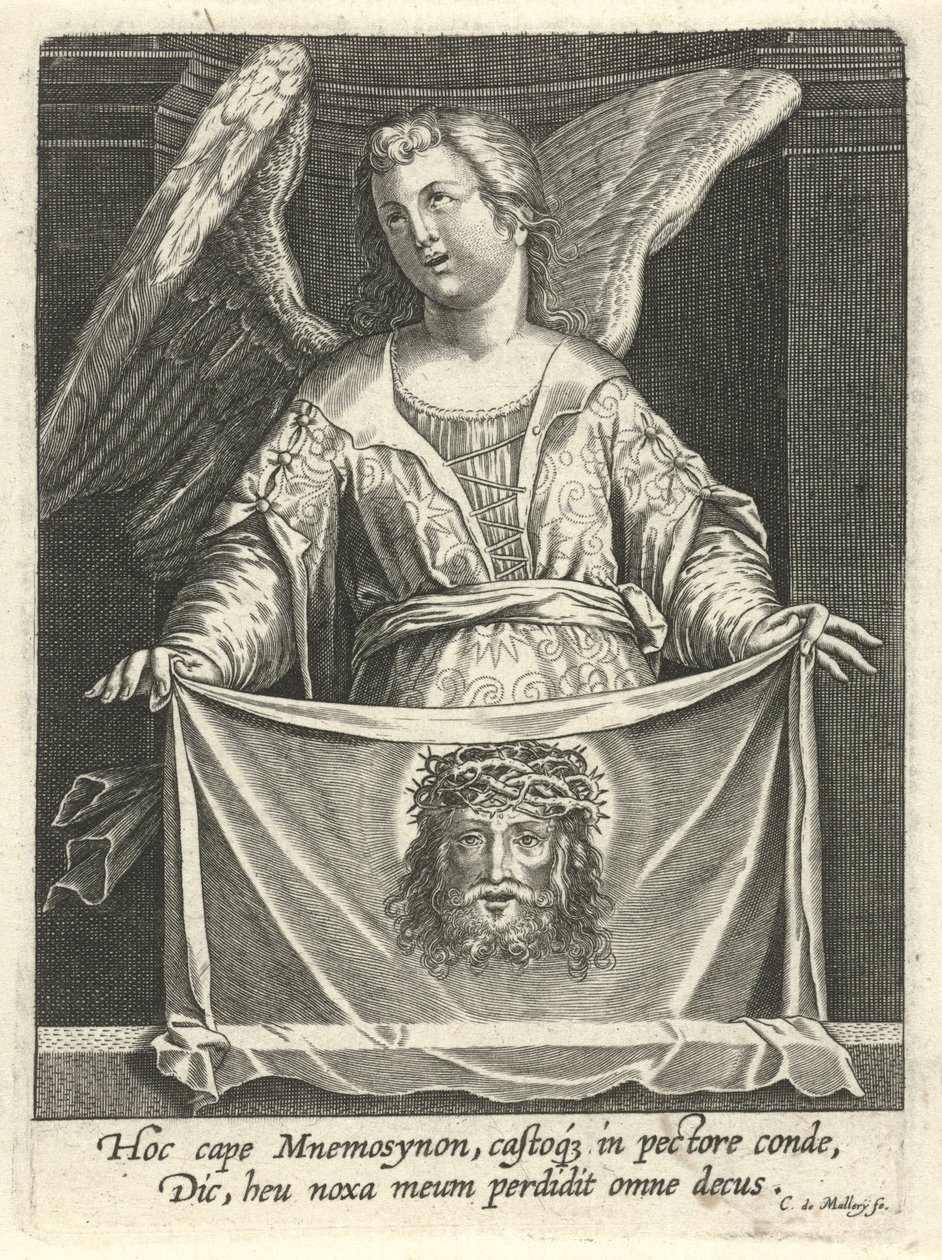 Engel met sudarium door Karel van Mallery