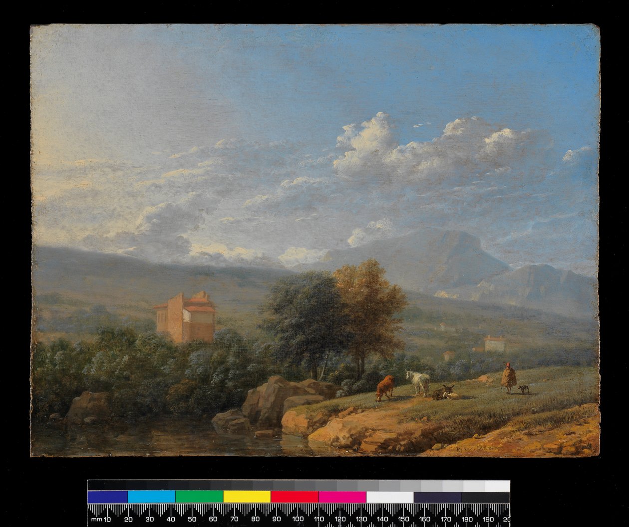 Italiaans landschap door Karel Dujardin
