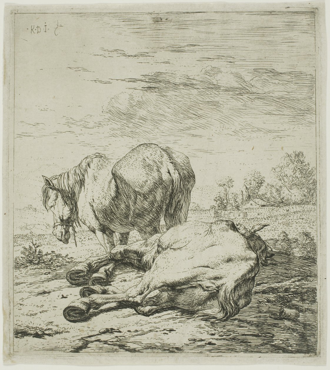 Twee Paarden door Karel Dujardin